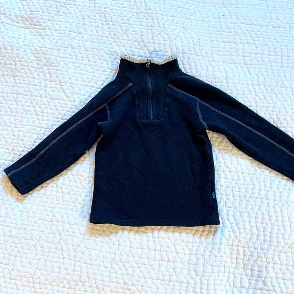 Kuhl Europa Boy’s 1/4 Zip Sweater in Black, size XS